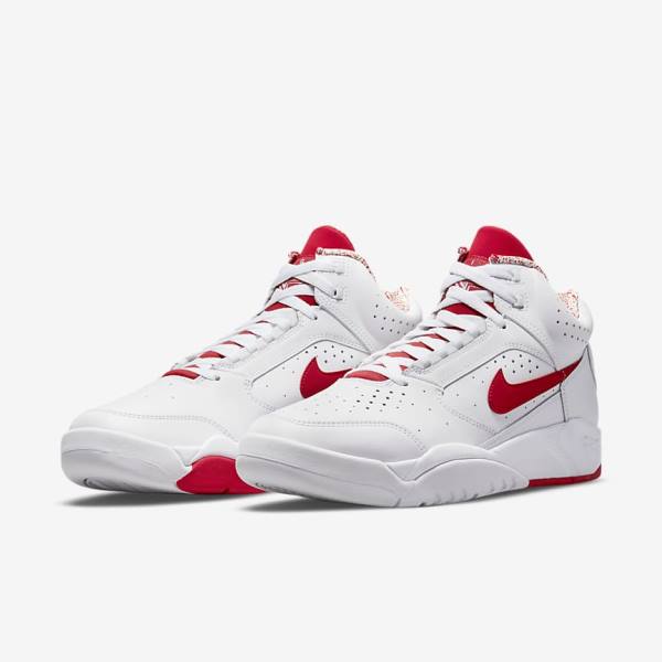 Nike Air Flight Lite Mid Moški Superge Bela / Rdeča | NK701XSQ