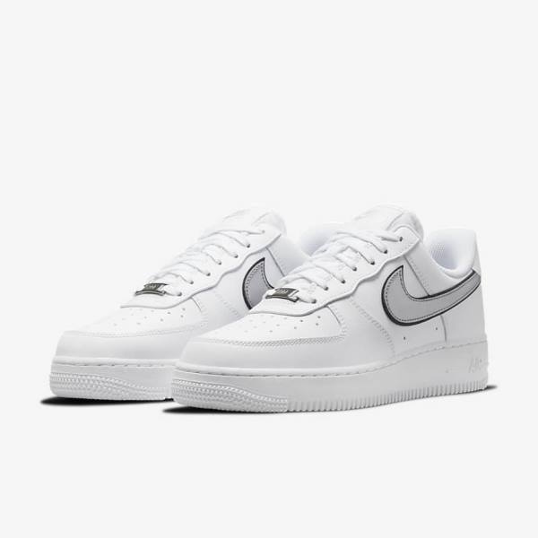 Nike Air Force 1 07 Essential Ženske Superge Bela / Črna / Kovinski Srebrna | NK134FPM