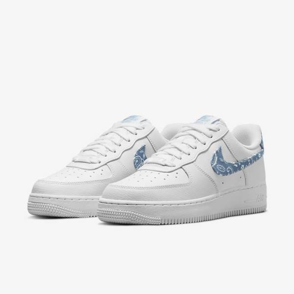 Nike Air Force 1 07 Essential Ženske Superge Bela / Modra | NK240QEF