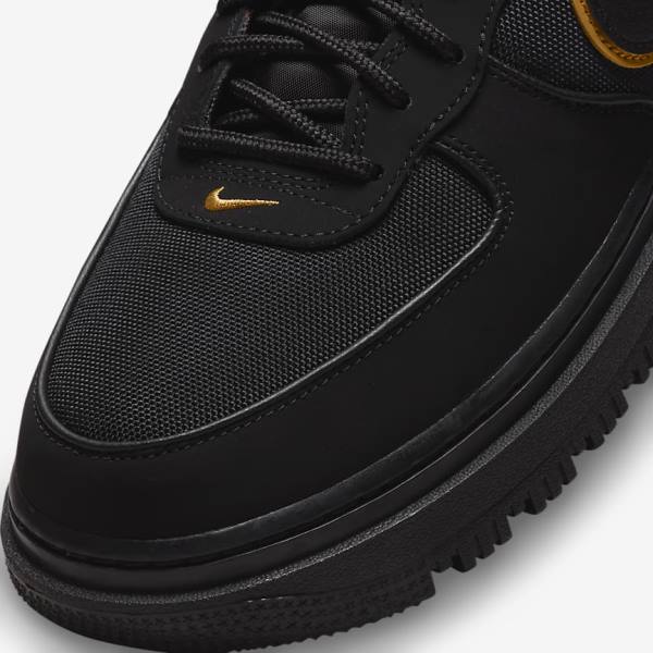 Nike Air Force 1 Boot Moški Superge Črna / Rjav / Zlato | NK023KYQ