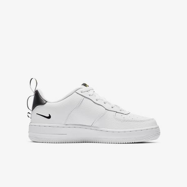 Nike Air Force 1 LV8 Utility Older Otroci Superge Bela / Črna / Rumena / Bela | NK679HNR