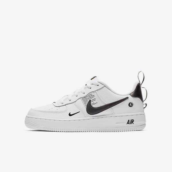 Nike Air Force 1 LV8 Utility Older Otroci Superge Bela / Črna / Rumena / Bela | NK679HNR