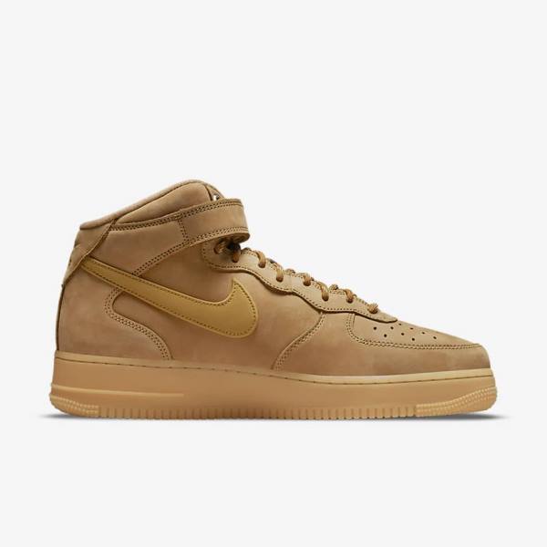 Nike Air Force 1 Mid 07 Moški Superge Svetloba Rjav / Črna | NK730KTL