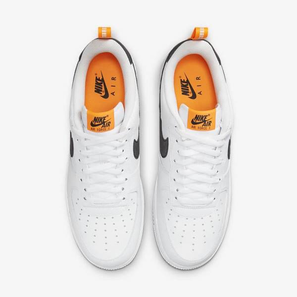 Nike Air Force 1 Moški Superge Bela / Oranžna / Srebrna / Črna | NK472AVM