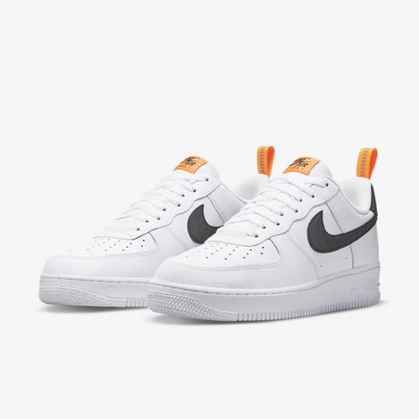 Nike Air Force 1 Moški Superge Bela / Oranžna / Srebrna / Črna | NK472AVM