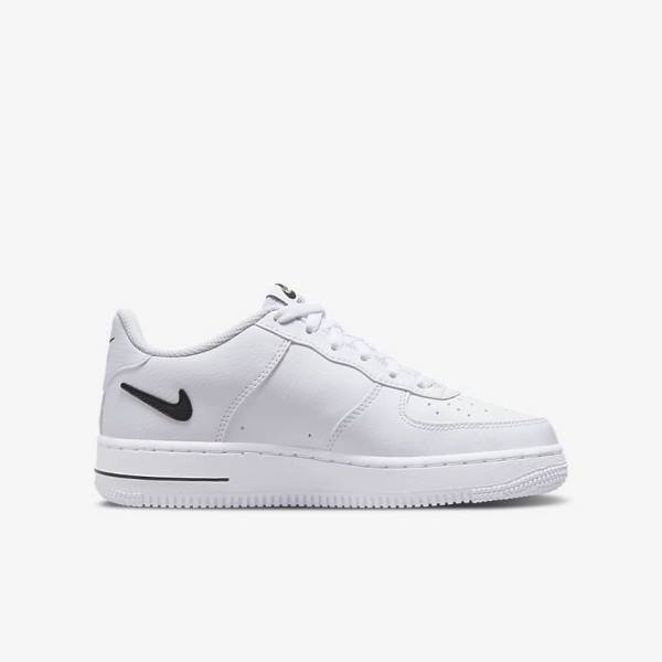 Nike Air Force 1 Older Otroci Superge Bela / Črna | NK863KMJ