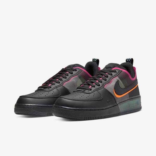 Nike Air Force 1 React Moški Superge Črna / Oranžna / Roza / Črna | NK938QVS