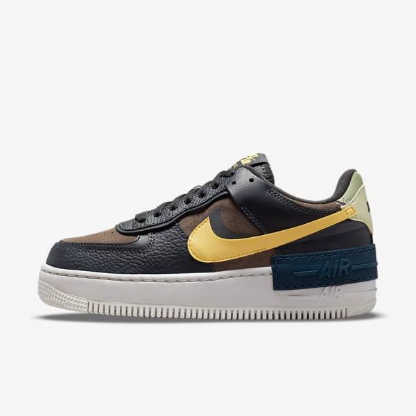 Nike Air Force 1 Shadow Ženske Superge Zelena / Bela / Zlato | NK561BXQ