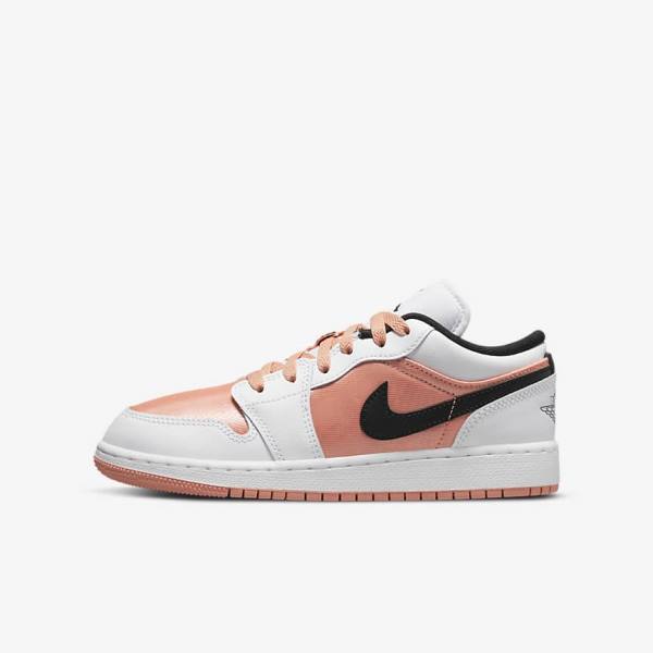 Nike Air Jordan 1 Low Older Otroci Jordan Čevlji Bela / Črna | NK471HZV