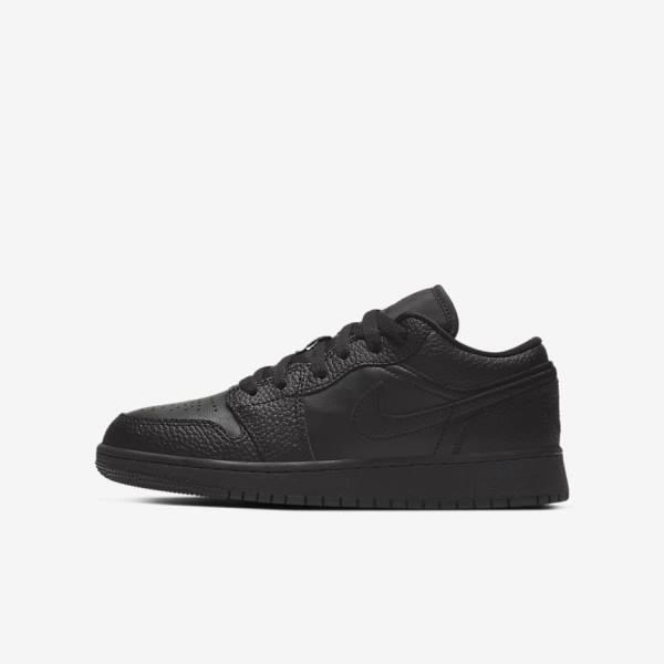 Nike Air Jordan 1 Low Older Otroci Superge Črna | NK827BTV