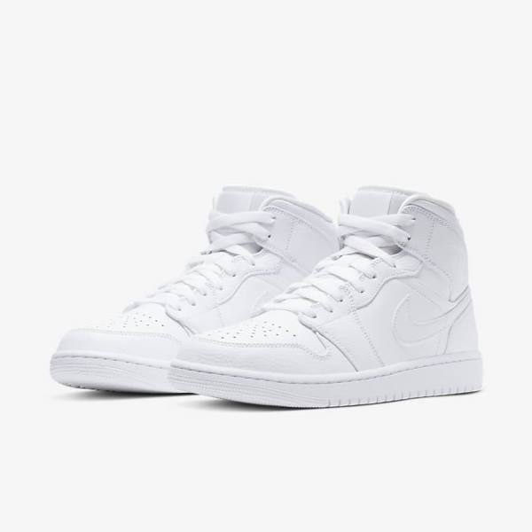 Nike Air Jordan 1 Mid Moški Superge Bela | NK396DCQ