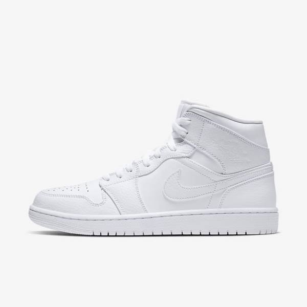 Nike Air Jordan 1 Mid Moški Superge Bela | NK396DCQ