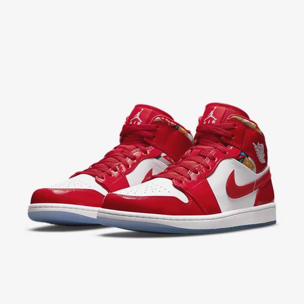 Nike Air Jordan 1 Mid SE Moški Superge Rdeča / Mornarica / Bela | NK147QIX