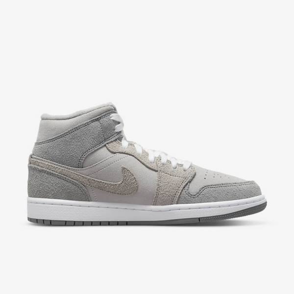 Nike Air Jordan 1 Mid SE Ženske Superge Siva / Bela / Siva | NK631TSG