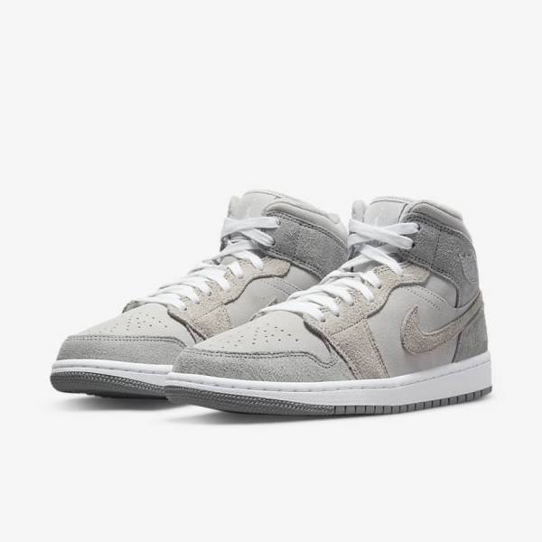 Nike Air Jordan 1 Mid SE Ženske Superge Siva / Bela / Siva | NK631TSG