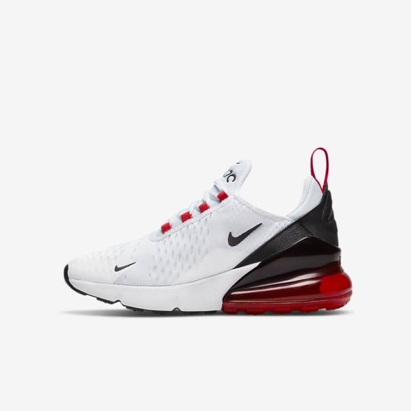 Nike Air Max 270 Older Otroci Superge Bela / Črna / Rdeča / Siva | NK803KXZ