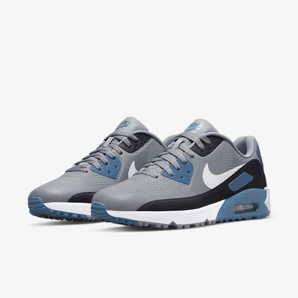 Nike Air Max 90 G Moški Čevlji Za Golf Siva / Črna / Bela | NK594QKI