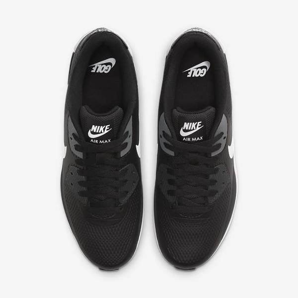 Nike Air Max 90 G Ženske Čevlji Za Golf Črna / Temno Siva / Bela | NK013ZYE