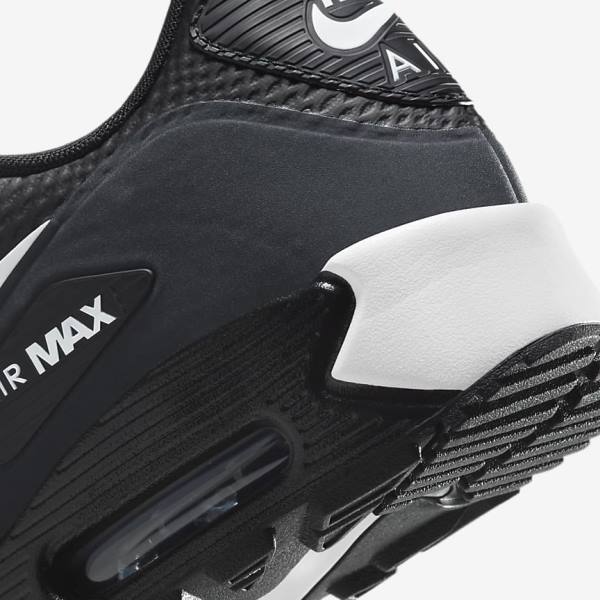 Nike Air Max 90 G Ženske Čevlji Za Golf Črna / Temno Siva / Bela | NK013ZYE