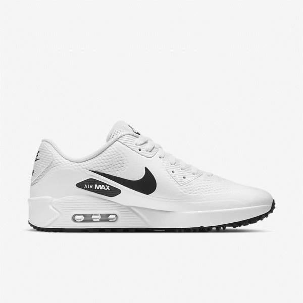 Nike Air Max 90 G Ženske Čevlji Za Golf Bela / Črna | NK417PLX