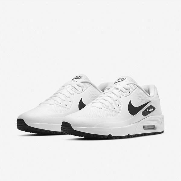 Nike Air Max 90 G Ženske Čevlji Za Golf Bela / Črna | NK417PLX