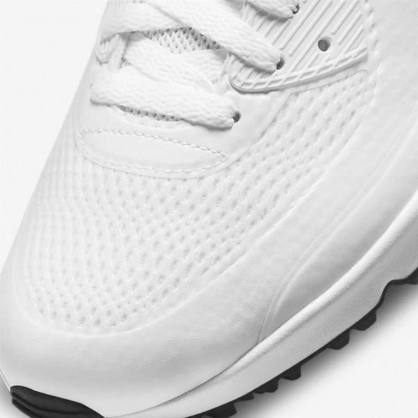 Nike Air Max 90 G Ženske Čevlji Za Golf Bela / Črna | NK417PLX