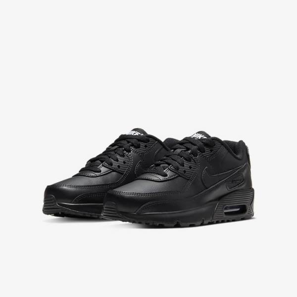 Nike Air Max 90 LTR Older Otroci Superge Črna / Bela | NK704OKN