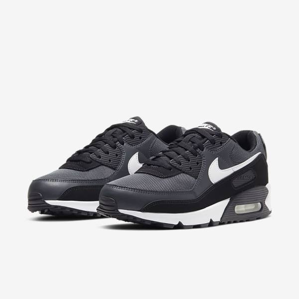 Nike Air Max 90 Moški Superge Siva / Temno Siva / Črna / Bela | NK463VEW