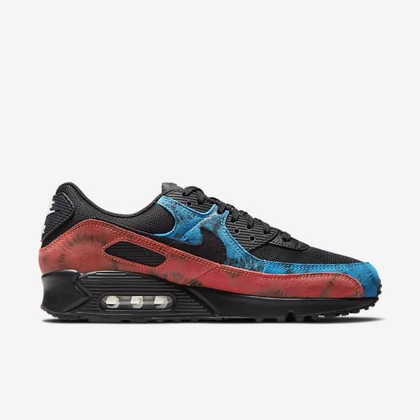 Nike Air Max 90 Moški Superge Črna / Modra / Rdeča / Bela | NK351FVO