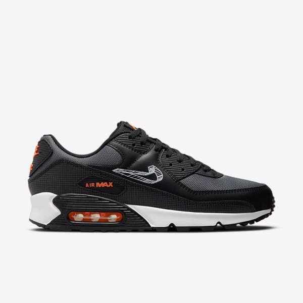 Nike Air Max 90 Moški Superge Črna / Oranžna / Siva / Bela | NK471SPX