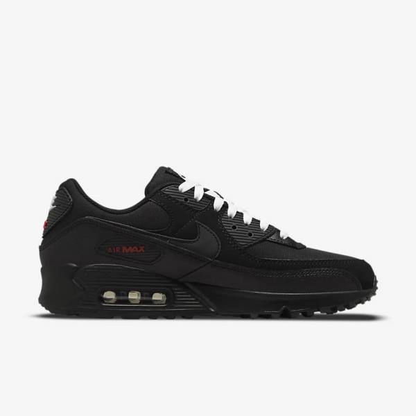 Nike Air Max 90 Moški Superge Črna / Rdeča / Bela | NK493IKP