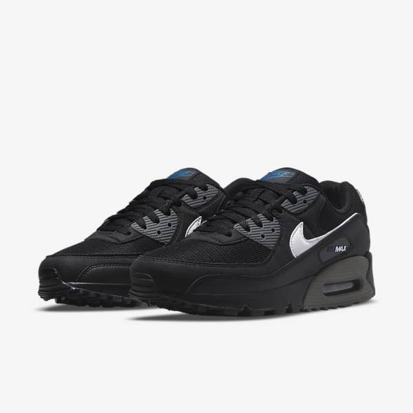 Nike Air Max 90 Moški Superge Črna / Siva / Bela | NK295AOL