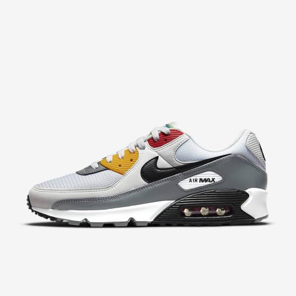 Nike Air Max 90 Premium Moški Superge Bela / Siva / Črna | NK659KQL