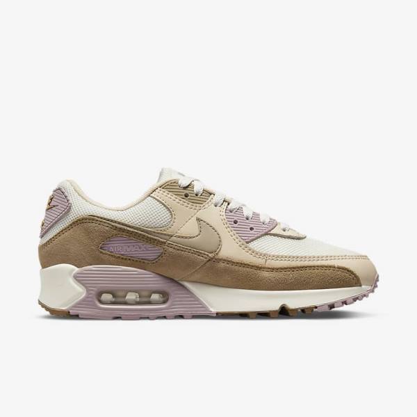 Nike Air Max 90 Ženske Superge Rjav / Svetloba Vijolična / Kaki | NK813DHM