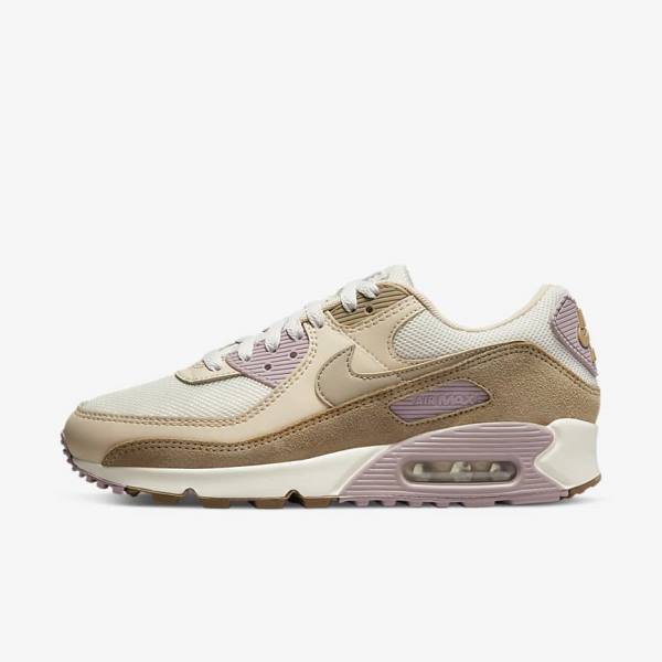 Nike Air Max 90 Ženske Superge Rjav / Svetloba Vijolična / Kaki | NK813DHM