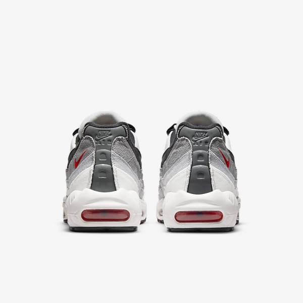 Nike Air Max 95 Moški Superge Bela / Svetloba Siva / Rdeča | NK845FBW