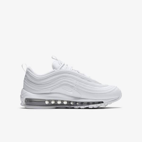 Nike Air Max 97 Older Otroci Superge Bela / Kovinski Srebrna / Bela | NK834CAZ