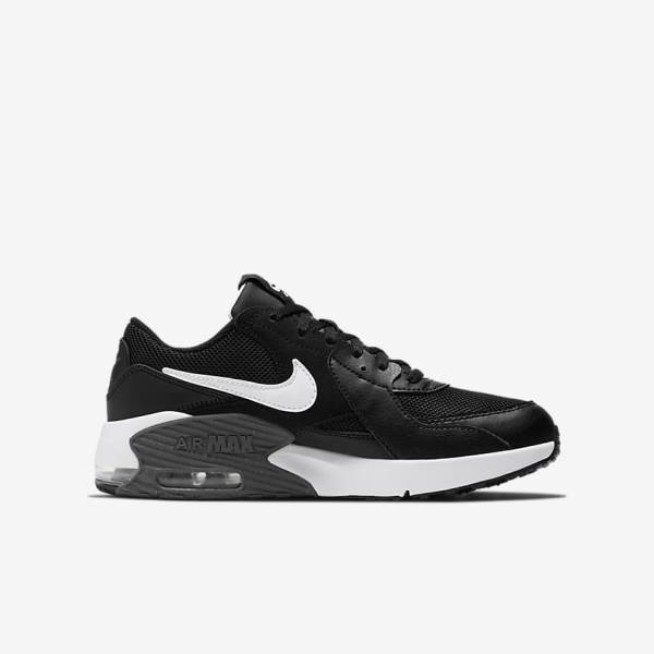 Nike Air Max Excee Older Otroci Superge Črna / Temno Siva / Bela | NK897HMQ