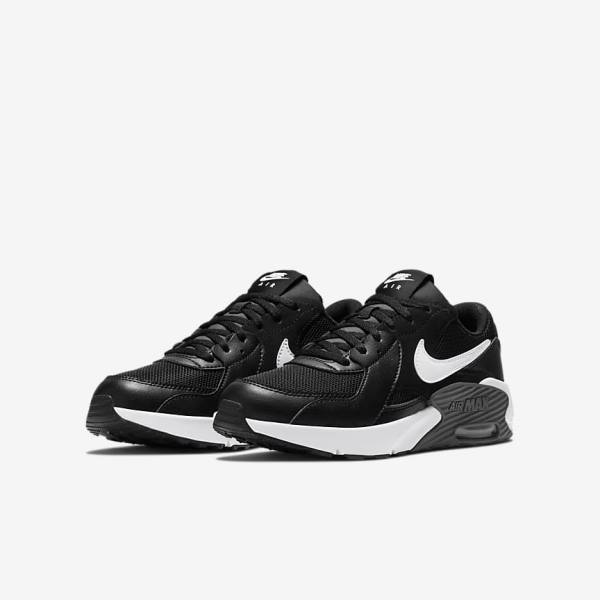 Nike Air Max Excee Older Otroci Superge Črna / Temno Siva / Bela | NK897HMQ