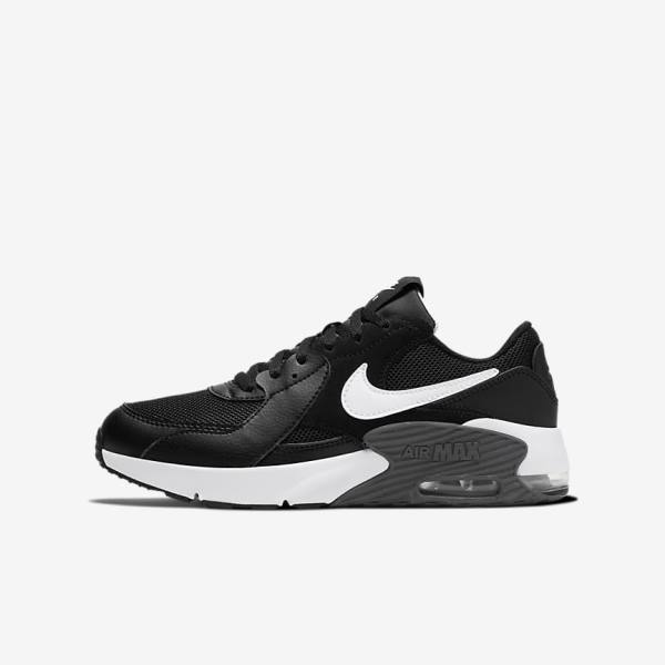 Nike Air Max Excee Older Otroci Superge Črna / Temno Siva / Bela | NK897HMQ