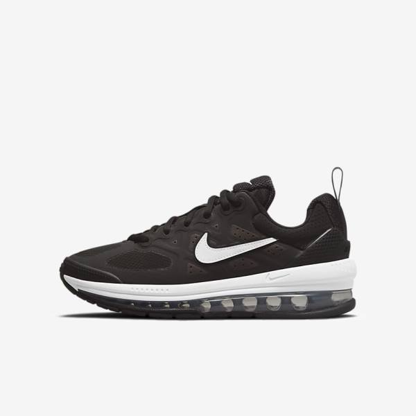 Nike Air Max Genome Older Otroci Pohodni Čevlji Črna / Temno Siva / Bela | NK375QPG