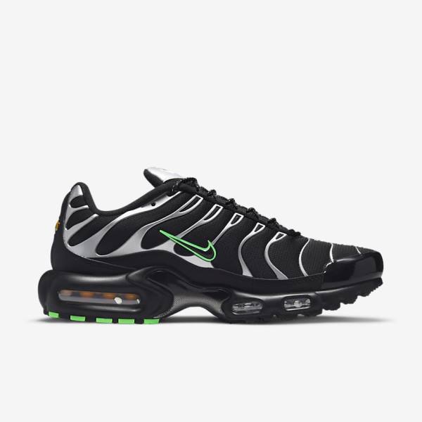 Nike Air Max Plus Moški Superge Črna / Zelena / Kovinski Srebrna / Črna | NK716KDS