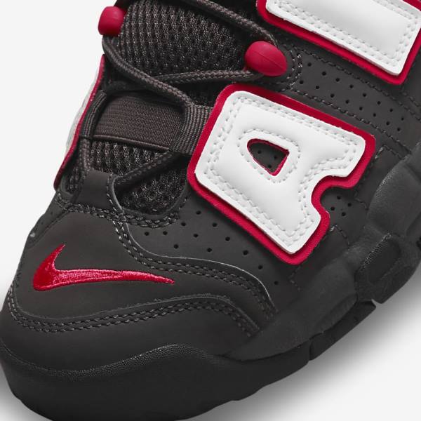 Nike Air More Uptempo Older Otroci Superge Siva / Črna / Rdeča / Bela | NK914NGD