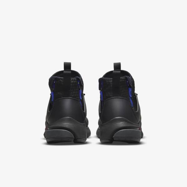 Nike Air Presto Mid Utility Moški Superge Črna / Temno Siva / Modra / Rdeča | NK753LWV