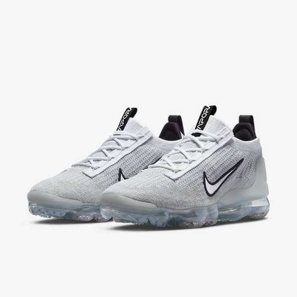 Nike Air VaporMax 2021 FK Moški Superge Bela / Črna / Kovinski Srebrna | NK071VDY