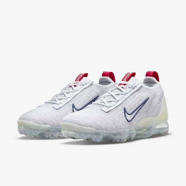 Nike Air VaporMax 2021 Flyknit Ženske Superge Mornarica / Bela | NK964KLF