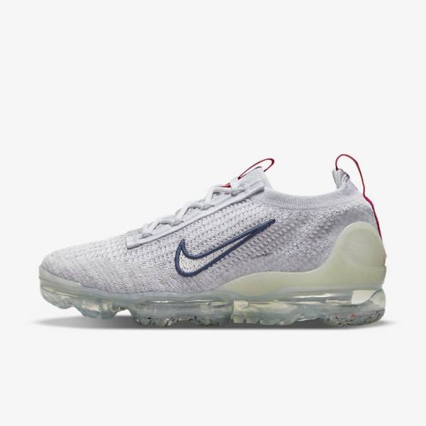 Nike Air VaporMax 2021 Flyknit Ženske Superge Mornarica / Bela | NK964KLF