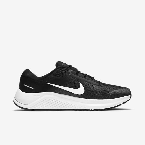 Nike Air Zoom Structure 23 Road Moški Tekaški Čevlji Črna / Temno Siva / Bela | NK981JMF