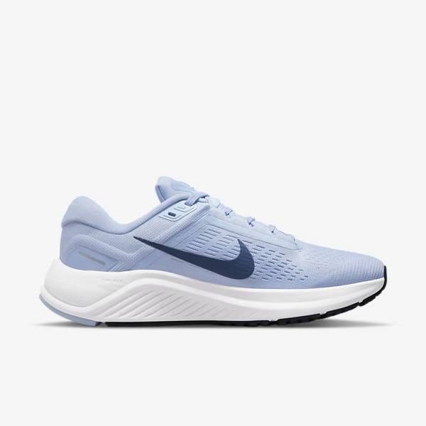 Nike Air Zoom Structure 24 Road Ženske Tekaški Čevlji Svetloba Modra / Bela / Mornarica / Mornarica | NK512XPY