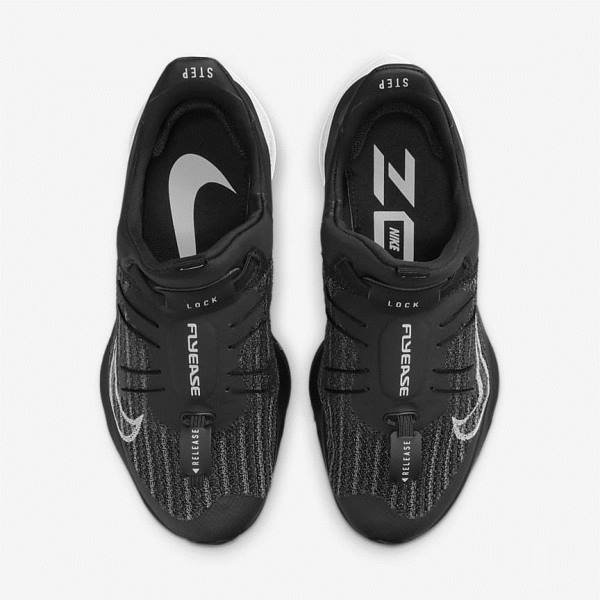 Nike Air Zoom Tempo NEXT% FlyEase Easy On-Off Road Ženske Tekaški Čevlji Črna / Bela | NK346MQZ